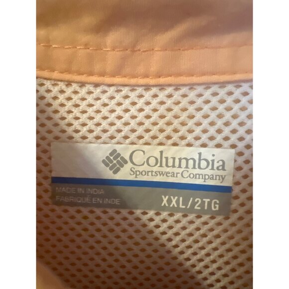 Columbia PFG Fishing Shirt Men’s XXL Peach Short Sleeve Hiking Vacation, Utility - Picture 5 of 10